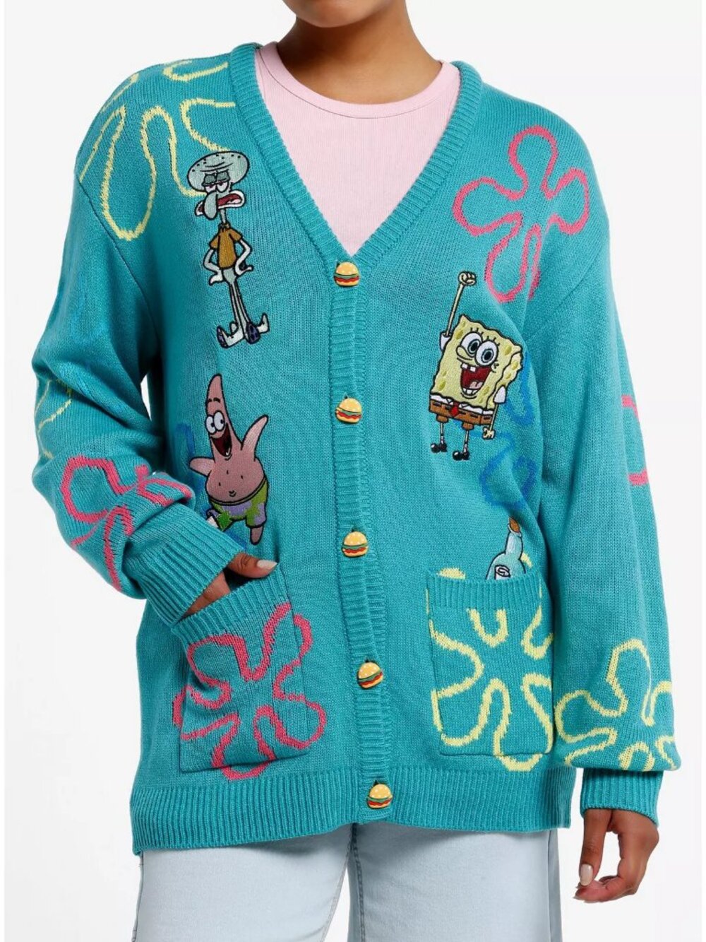 Hot Topic SpongeBob SquarePants Bikini Bottom Cardigan Size 2X NWT